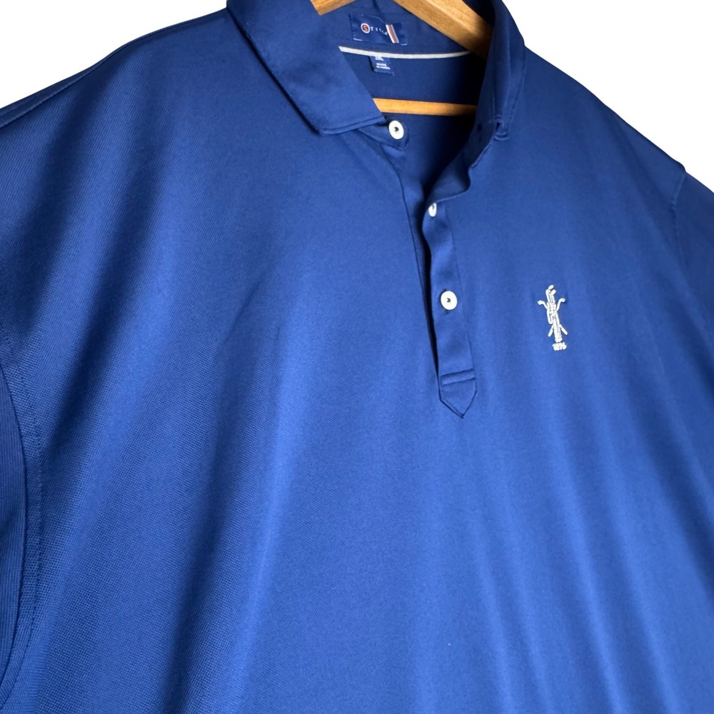 Stitch Golf Mens 2XL Royal Blue Performance Short Sleeve Polo Shirt Embroidered